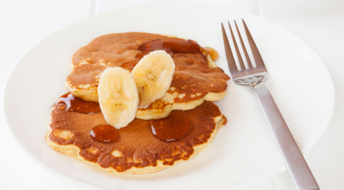 3 Minute Fast & Fit Banana Nut Protein Pancakes